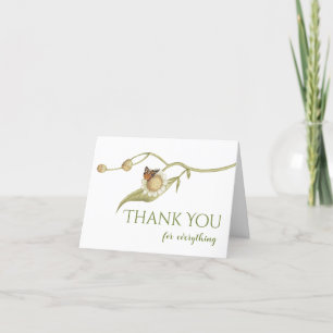 Petit Carte de remerciements plié Fleur sauvage