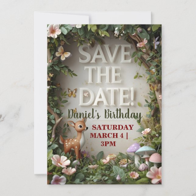 Petit Cerf tacheté Bois Anniversaire Sauvons la da (Devant)