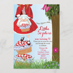 Petit chaperon rouge Invitations d'anniversaire