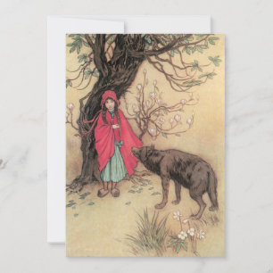 Petit chaperon rouge par Warwick Goble Invitation