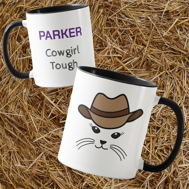 Petit chat personnalisable Cowboy Mug (Créateur téléchargé)