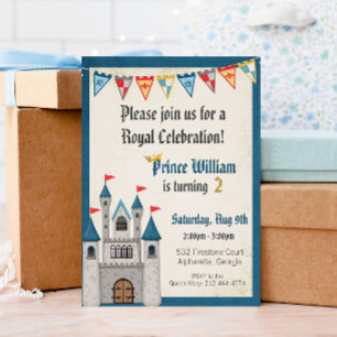 Petit Château Prince Boy Invitation Anniversaire