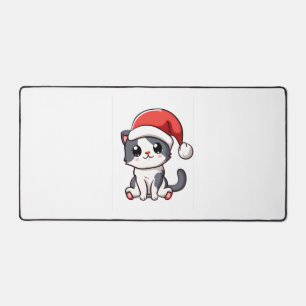 Petit chaton de Noël portant le chapeau de Père No