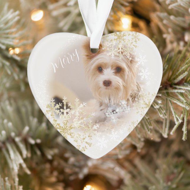 Petit chien de Noël Ornement blanc (Arbre)