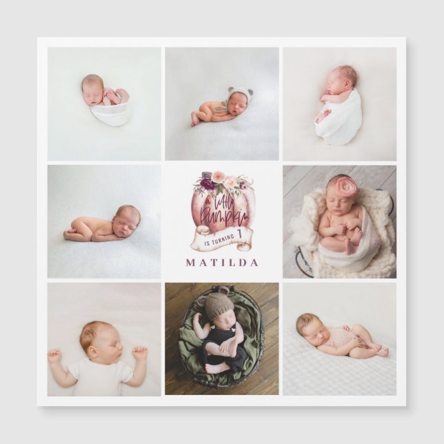 petit citrouille âge violet âge anniversaire multi (Devant)