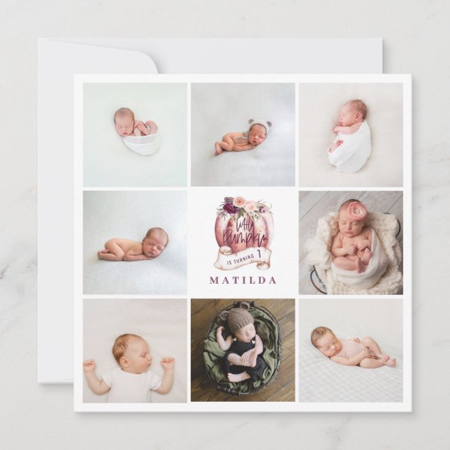 petit citrouille âge violet âge anniversaire multi (Devant)