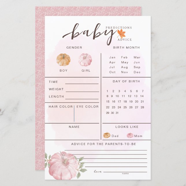 Petit Citrouille Automne Automne Automne Baby Pred (Devant / Derrière)