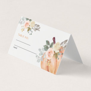 Petit Citrouille Baby shower Floral Numéro de tabl