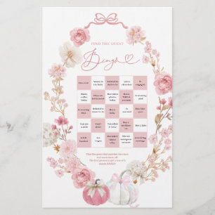 Petit Citrouille blanc et rose Trouvez le Bingo in