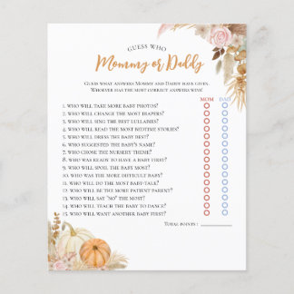 Petit Citrouille Boho Automne Baby shower Floral J