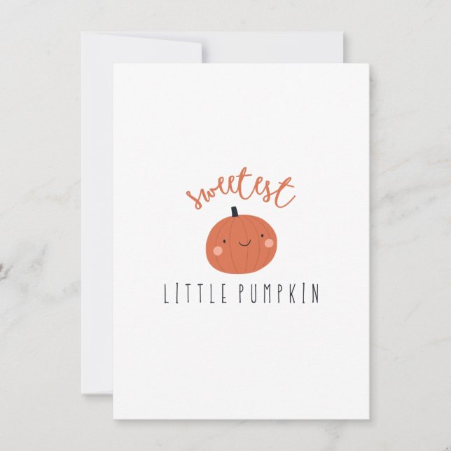 petit citrouille doux faire-part d'invitation (Devant)