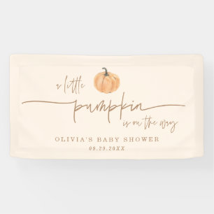 Petit Citrouille En Route Bannière de Baby Shower 