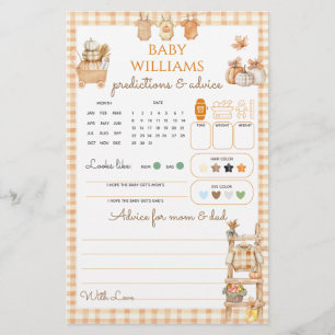Petit Citrouille Rustic Farm Baby shower d'automne