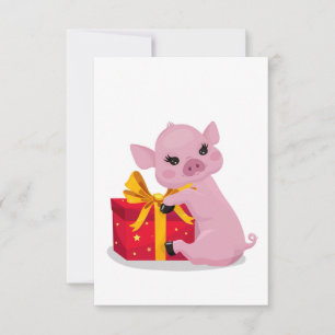 petit cochon et cadeau