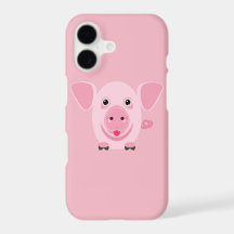 Petit cochon rose heureux mignon