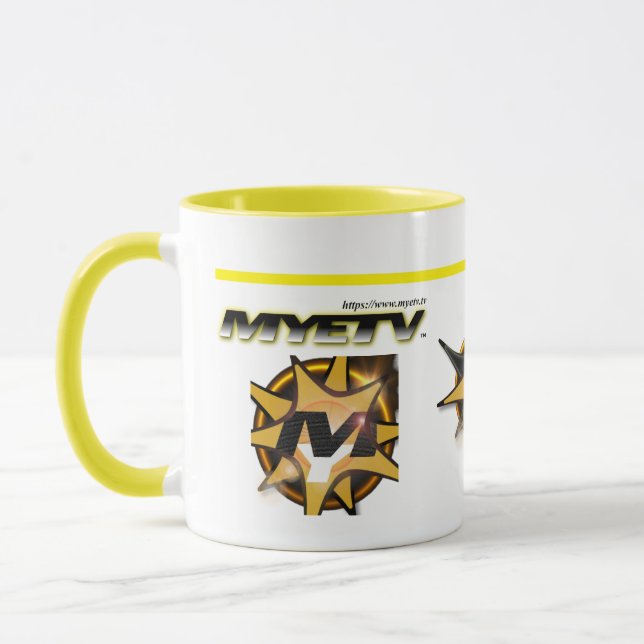 Petit Combo Mug 300gr. (Blanc et Jaune) (Gauche)
