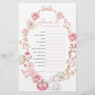 Petit conseil Citrouille blanc et rose pour maman-
