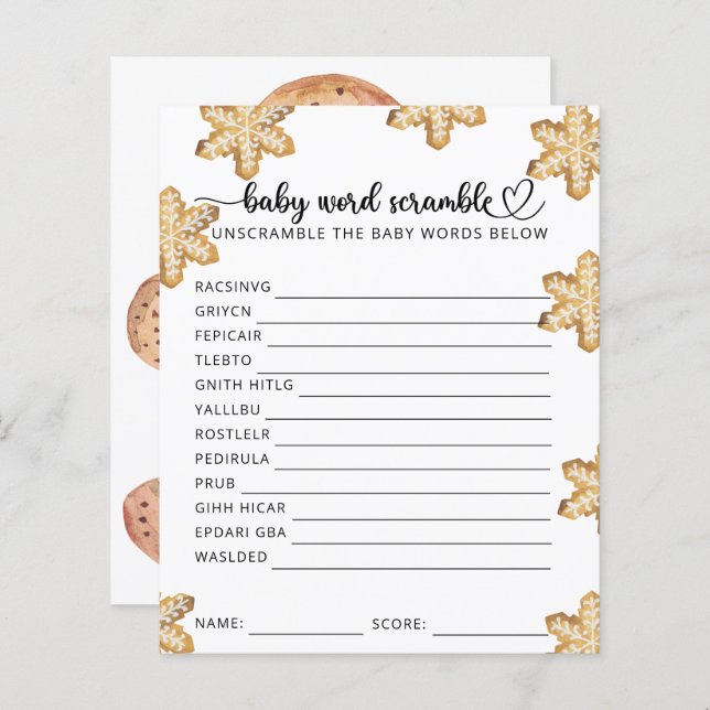 Petit cookie - Bébé Bébé (Devant / Derrière)