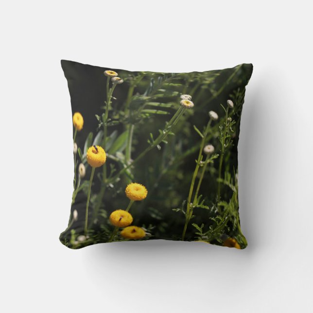 Petit coussin à fleurs jaunes et blanches (Recto)