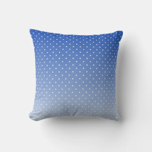 Petit Coussin Bleu Ombré à Petits Points Blancs