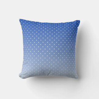 Petit Coussin Bleu Ombré à Petits Points Blancs