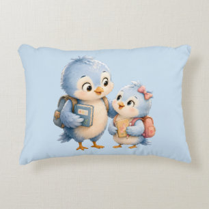 Petit Coussin d'Accent Oiseaux Bleus Frères et Soe