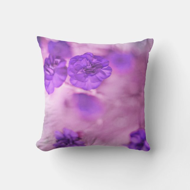 Petit Coussin Fleurs Violettes Américaines Mojo (Recto)