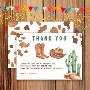 Petit cow-boy Joyeux anniversaire Merci