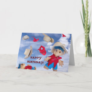Petit cowboy troll Joyeux carte d'anniversaire