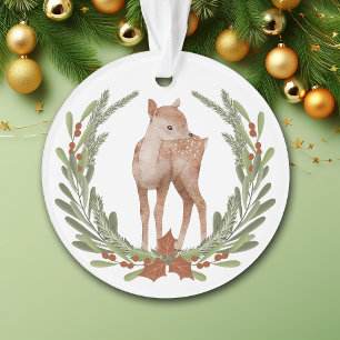 Petit Deer Fawn Wreath Grand-Enfant Ornement