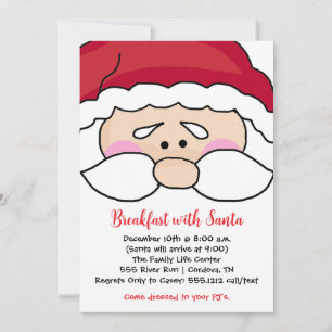 Petit déjeuner avec Père Noël Christmas Invitation