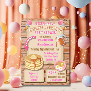Petit déjeuner Brunch Baby Shower Invitations