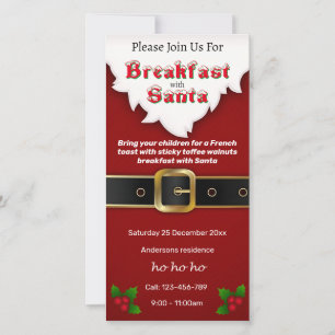 Petit déjeuner de Noël avec Père Noël Invitation