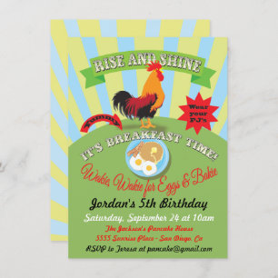 Petit-déjeuner léger et léger Invitation de fête d