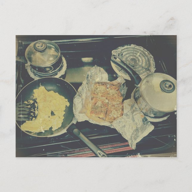 Petit-déjeuner sur la carte postale Stove (Devant)