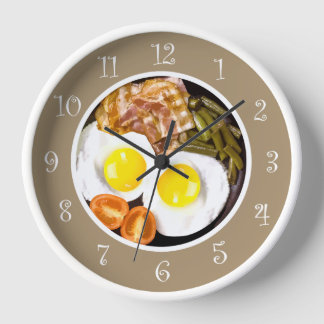 Petit Déjeuner Thème Cuisine Horloge Mur