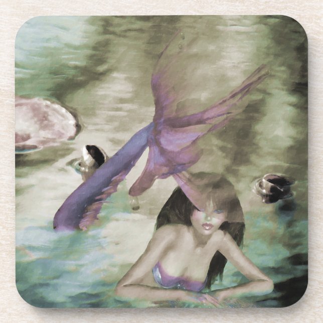 Petit Dessous de verre de liège de sirène (Devant)