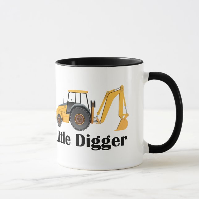 Petit Digger - Noir 11 oz Ringer Mug  (Droite)