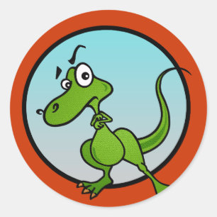PETIT DINOSAURE DE DÎNER AMUSANT STICKERS DE MATTE