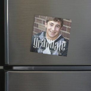 Petit Diplômé Moderne Simple Photo Magnet