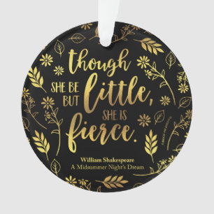 Petit d'or mais féroce William Shakespeare floral
