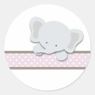 Petit éléphant {rose}   Stickers