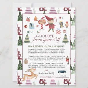 Petit Elf   Lettre d'adieu aux elfes de Noël pour 