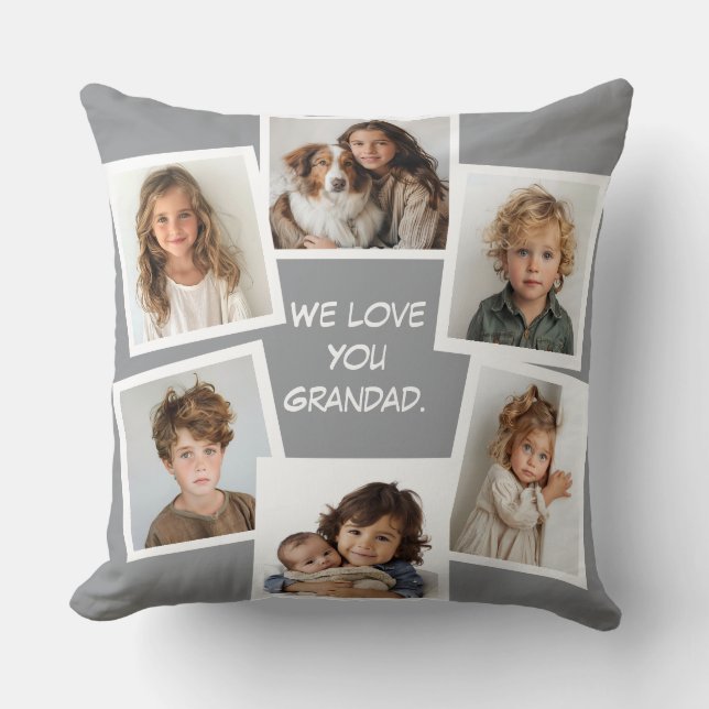 Petit-enfants photo collage coussin (Recto)