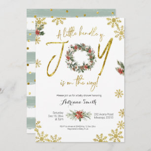 Petit ensemble de Joy Baby shower Invitation