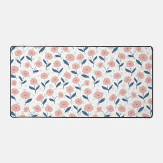 Petit et précieux tapis de bureau à motifs rose pâ