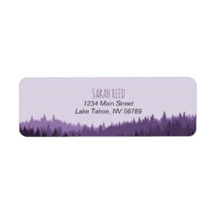 Petit étiquette de adresse pour mariage de montagn