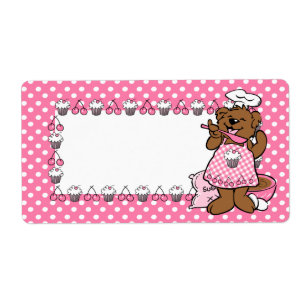 Petit étiquette de Baker d'ours