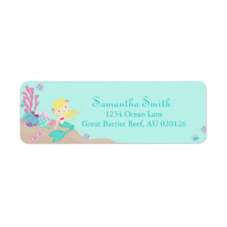 Petit Étiquette de retour de sirène Blonde