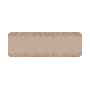 Petit étiquette floral beige d'apothicaire